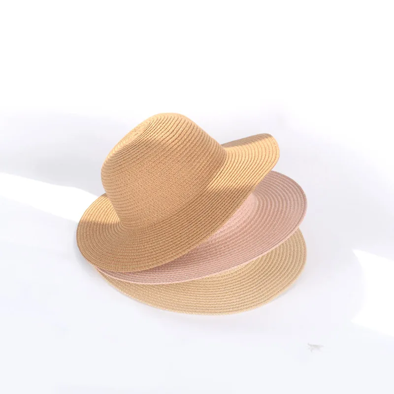 

2022New stely fashion girls flat along the summer sunshade folding hat manual counters DIY beach hat girlcomfortable high quali