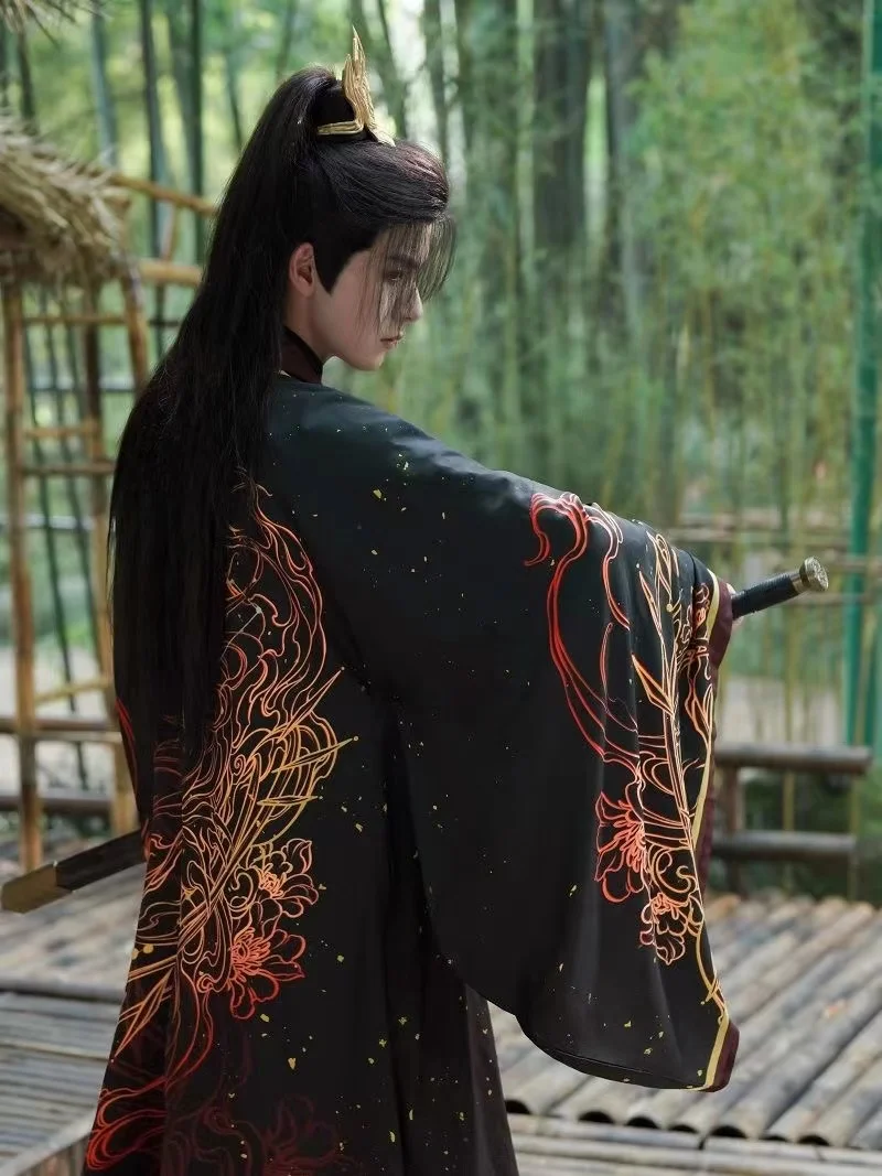 Оригинальный мужской костюм Hanfu от Weijin сезон весна-лето традиционный с винтажным