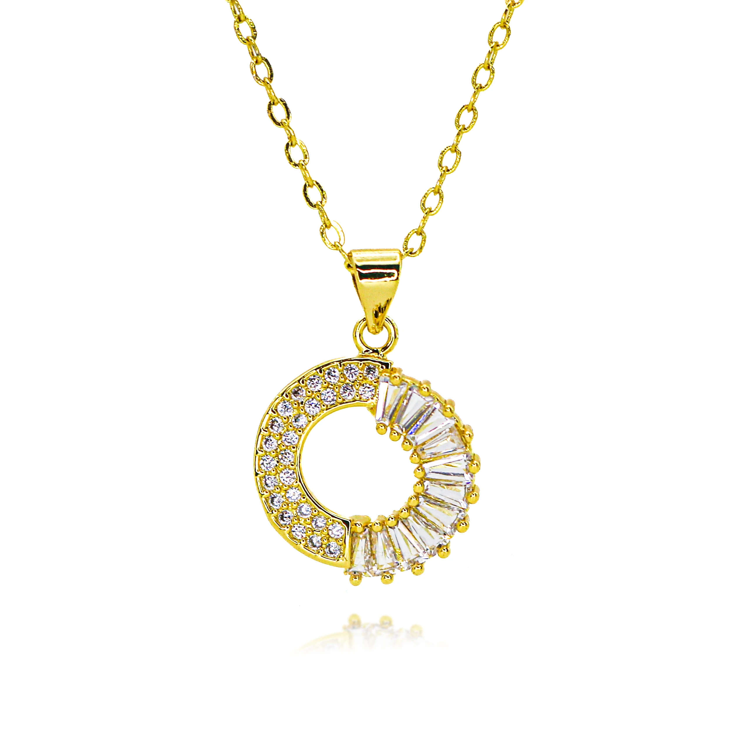 Позолоченные двойные круглые подвески для ожерелья DIY Изготовление ювелирных