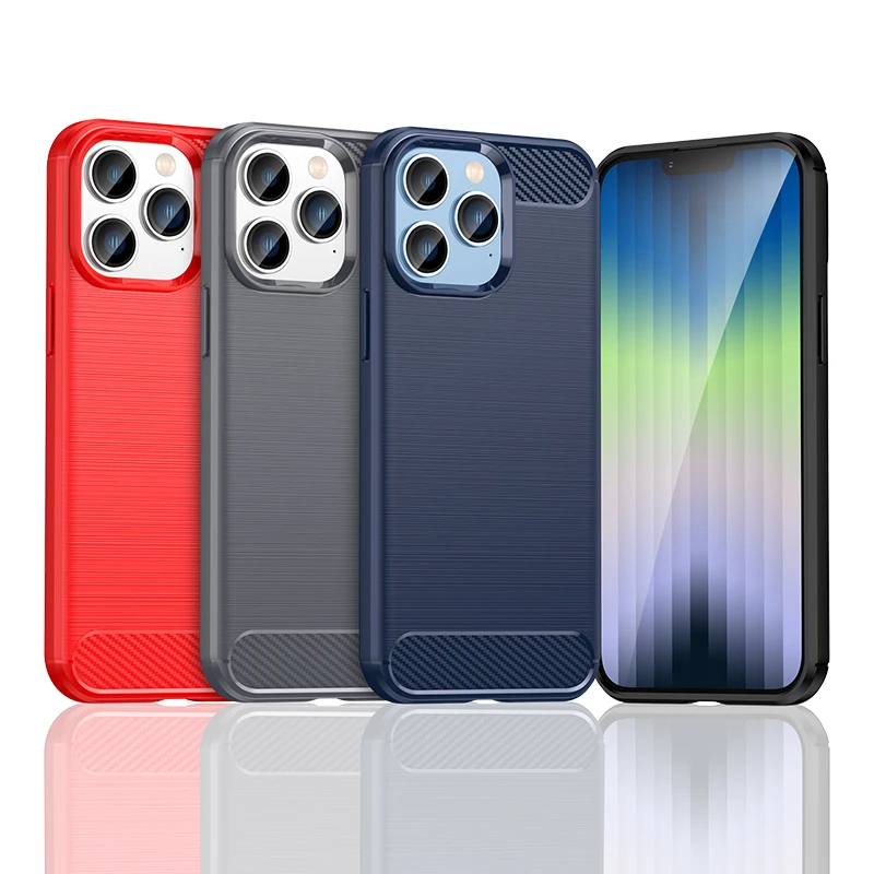 

Чехол с полным покрытием для iPhone 14 Pro Max, чехол для iPhone 14 Pro Max, бампер, силиконовая задняя крышка из углеродного волокна для iPhone 14 Pro Max, чехол