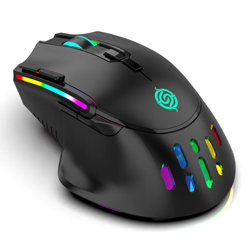 

Wireless 2.4GHz Gaming Mouse 2400 DPI Optical LED Backlit USB Rechargeable Silent Mice 10 Buttons Design For PC Laptop