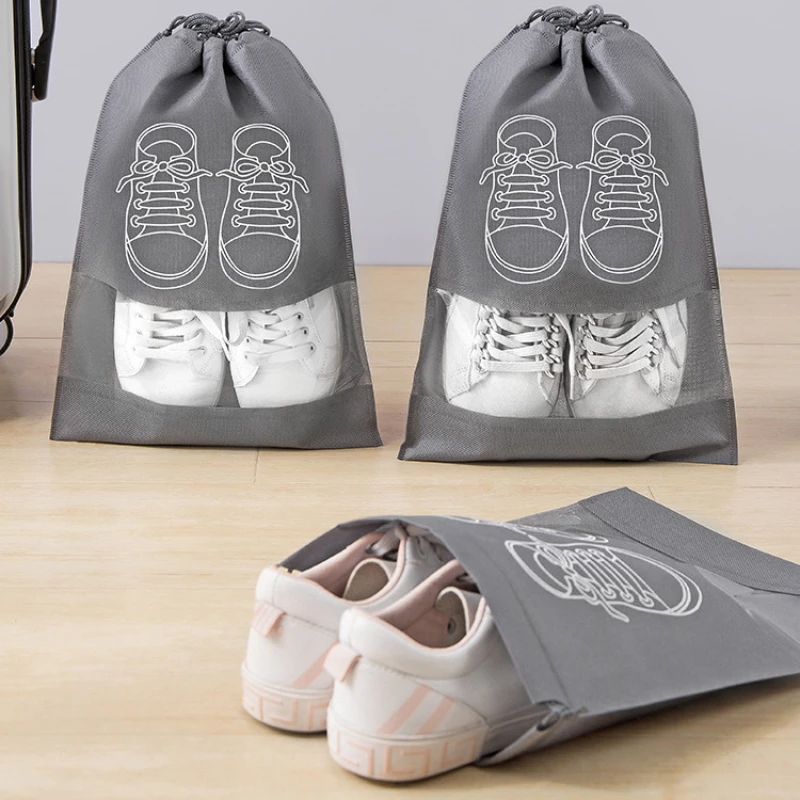 

Bag Bag Storage Nonwoven Travel Shoes Drawstring Organizer Closet Bag Dustproof Storage Portable Shoes Shoes Waterproof