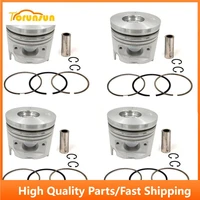 new 4 sets std piston kit with ring 8 97219 032 0 fit for isuzu 4hg1 engine 115mm