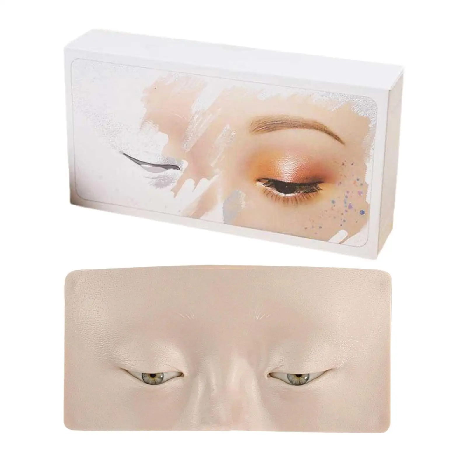 

Reusable Makeup Practice Board Leather Silicone Women Practice Makeup Panel Mannequin Pad For Training Supplies 2 Color