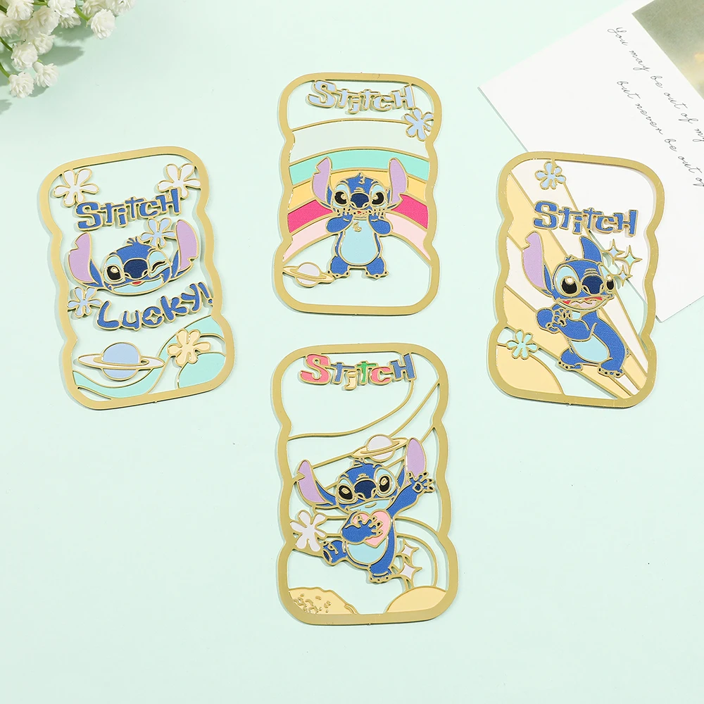Kawaii Stitch Book Mark Disney аниме Поклонники коллекции металлические закладки для книжки