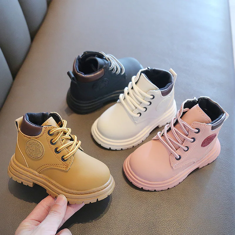 2022 Spring And Autumn New Children's Shoes Martin Boots Children's Soft Bottom Boys And Girls Zipper Fashion