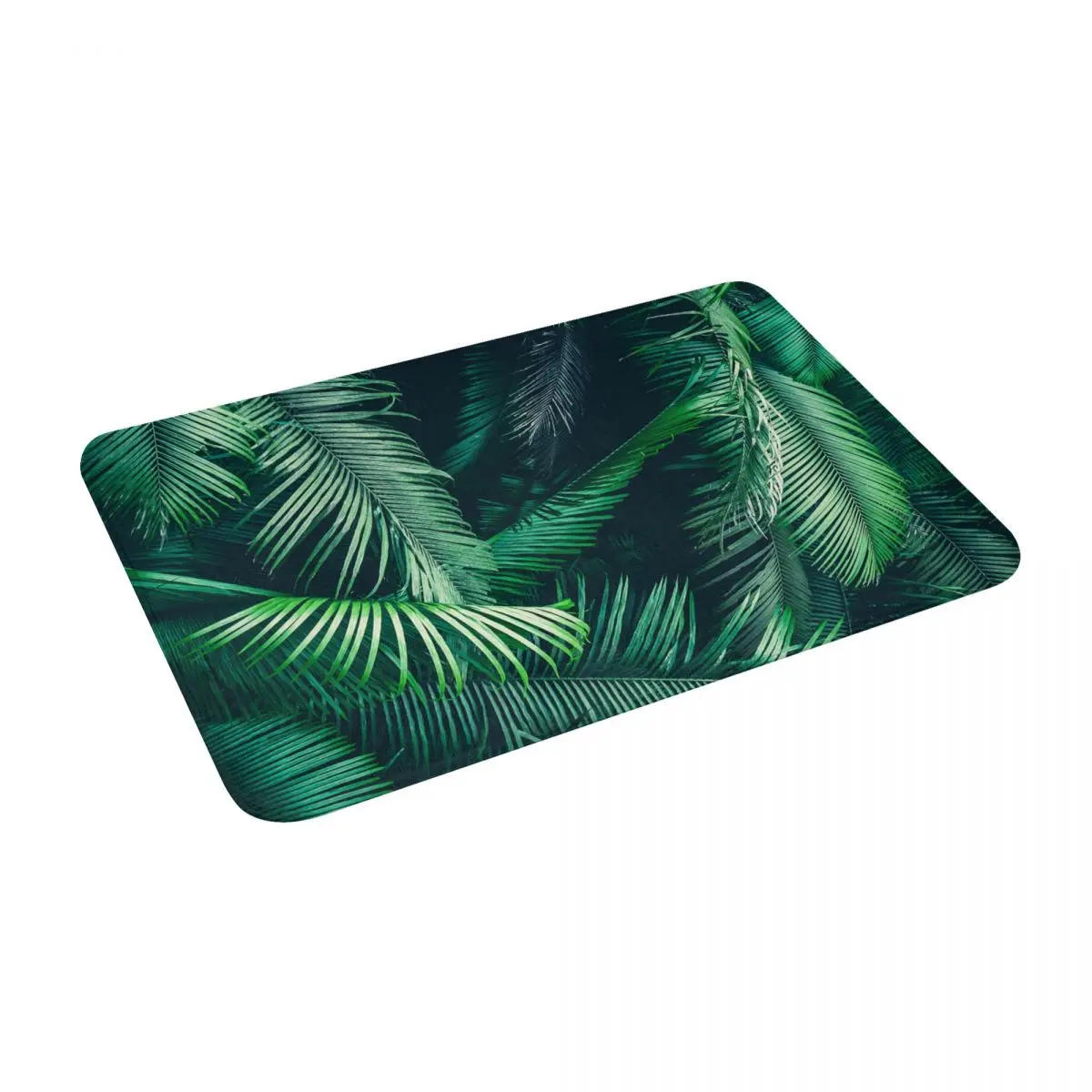 

Palm Trees Tropical Leaves 24" X 16" Non Slip Absorbent Memory Bath Mat for Home Decor/Kitchen/Entry/Indoor/Outdoor/Living Room