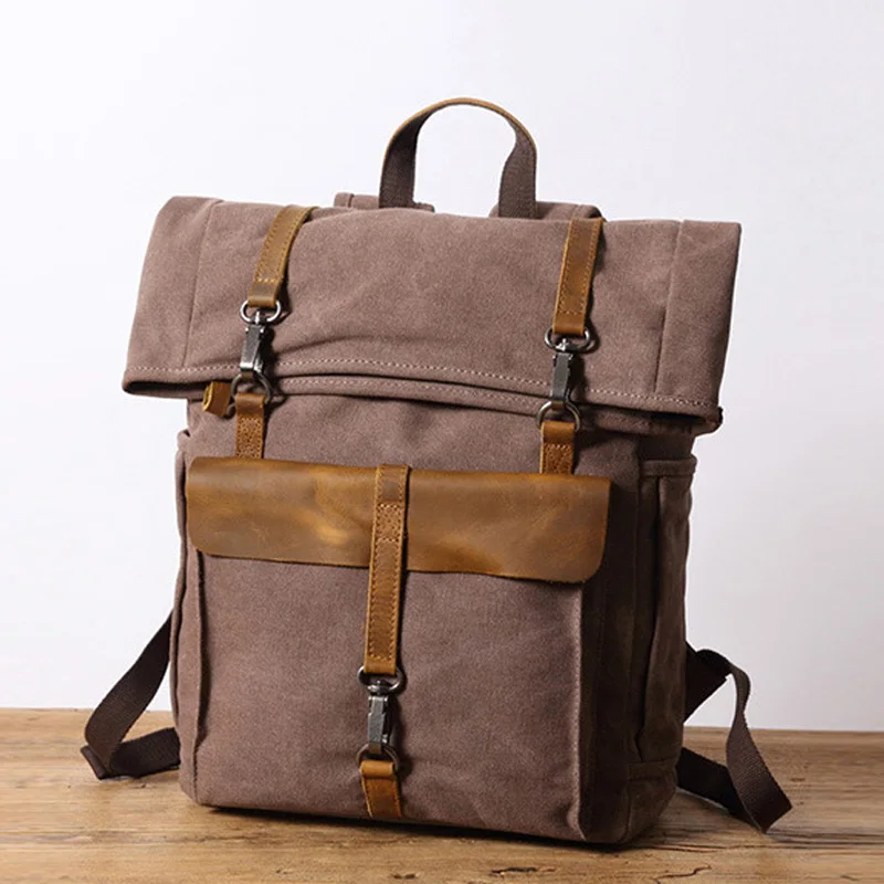 2021 Vintage Travel Bags For Men New Canvas Backpack Luggage Rucksack Casual School Bags Mochila Laptop Backpacks