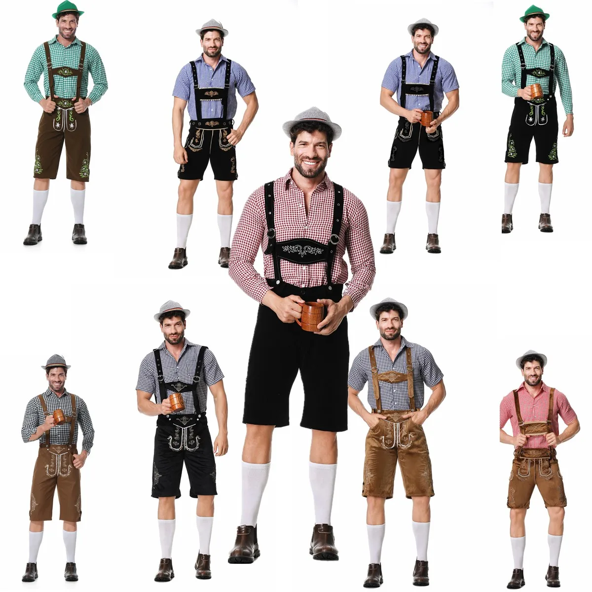 Роскошные подтяжки для взрослых мужчин Немецкий Октоберфест Lederhosen традиционный