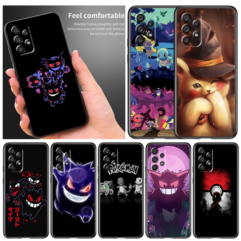 

Gengar Ghost Pokémon Phone Case For Samsung A73 A72 A71 A54 A53 A52 A51 A42 A33 A32 A23 A22 A21S A13 A04 A03 5G Black
