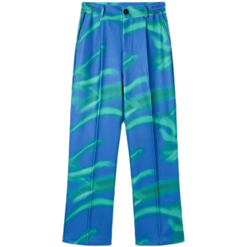 Брюки мужские с ярким принтом винтажные Свободные повседневные штаны для шоу