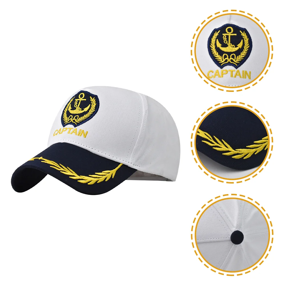 

Navy Cap Womens Hats Baseball Caps White Outfit Vintage Captains Boating UV Protection For