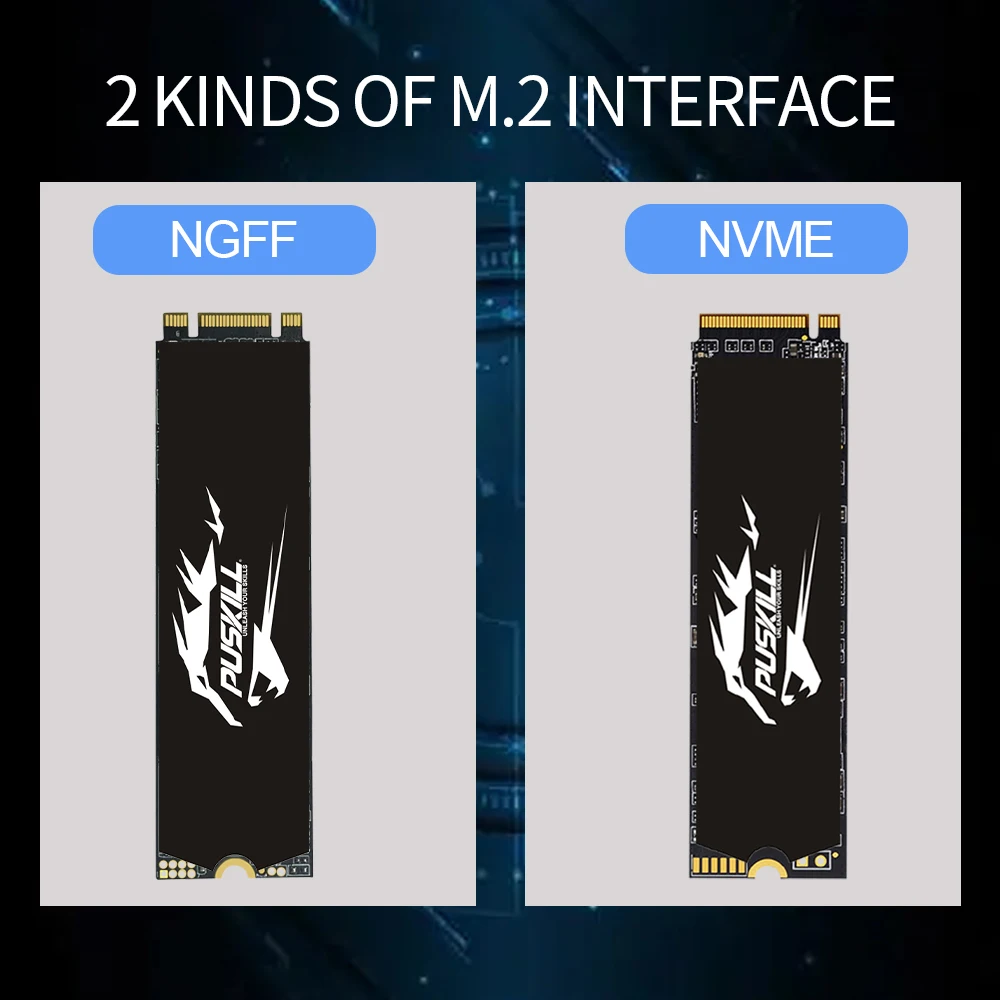 PUSKILL M.2 SSD Внутренний Твердотельный Накопитель NVME — Интерфейс PCIe 3.0x4 TLC NAND Flash Для