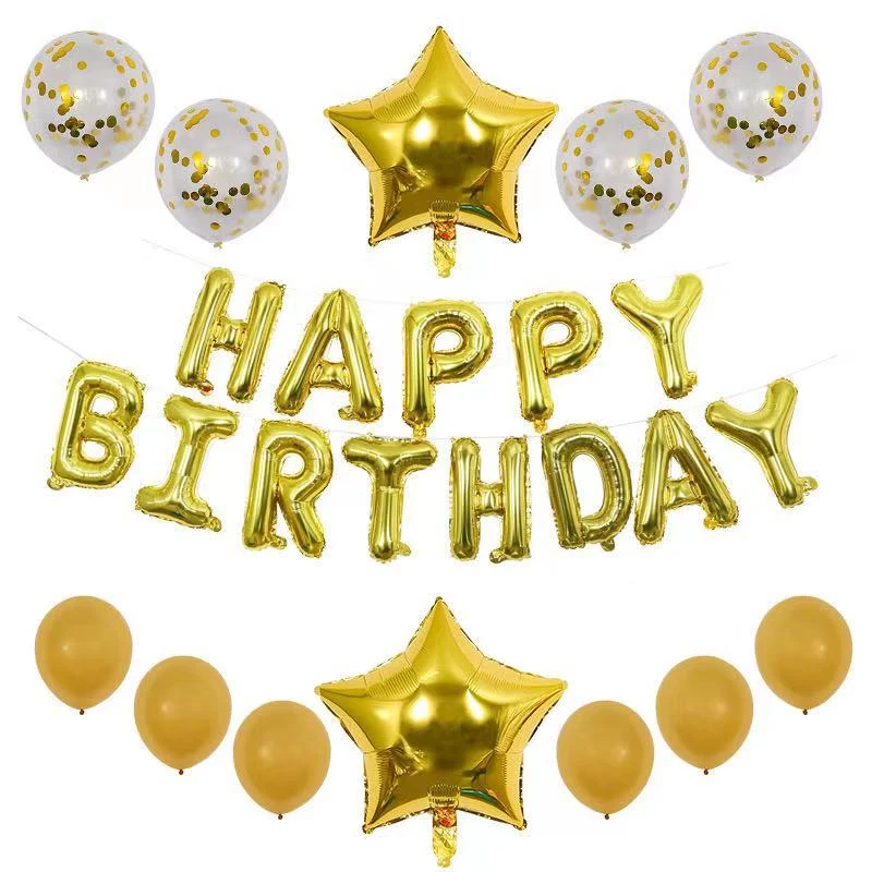 

25 Piece Birthday Decorations Foil Balloons Sequins Letter Balloon Baby Shower Halloween Christmas Wedding Party Decorations
