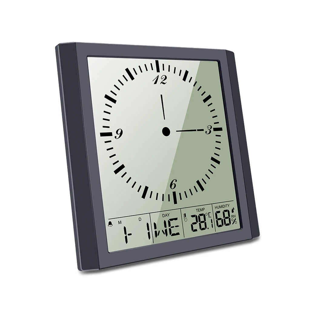 

Square Digital Alarm Clock Adjustable Multifunctional Led Lantern Automatic Monitor Screen Thermometer for Bedroom Living Room