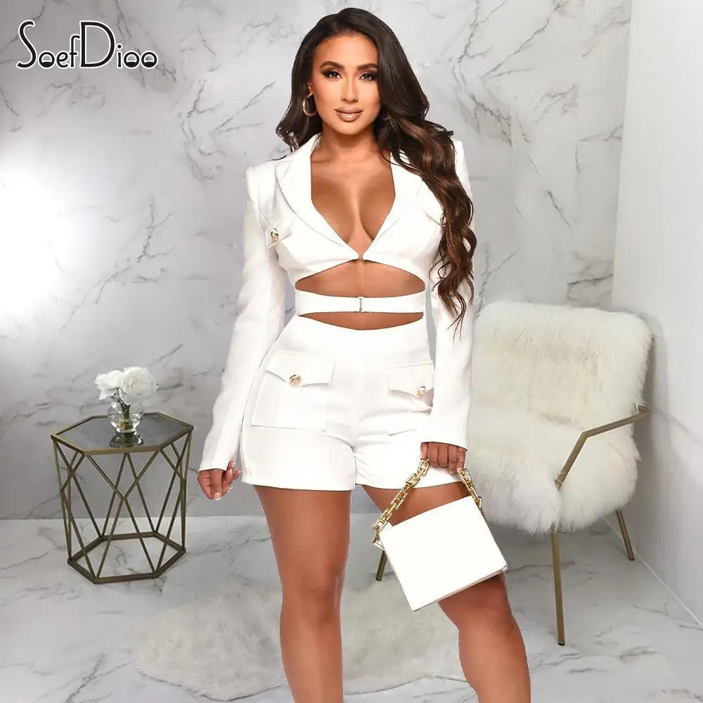 

Женский комбинезон с длинным рукавом Soefdioo, Модный комбинезон с пряжкой и вырезами спереди, 2023