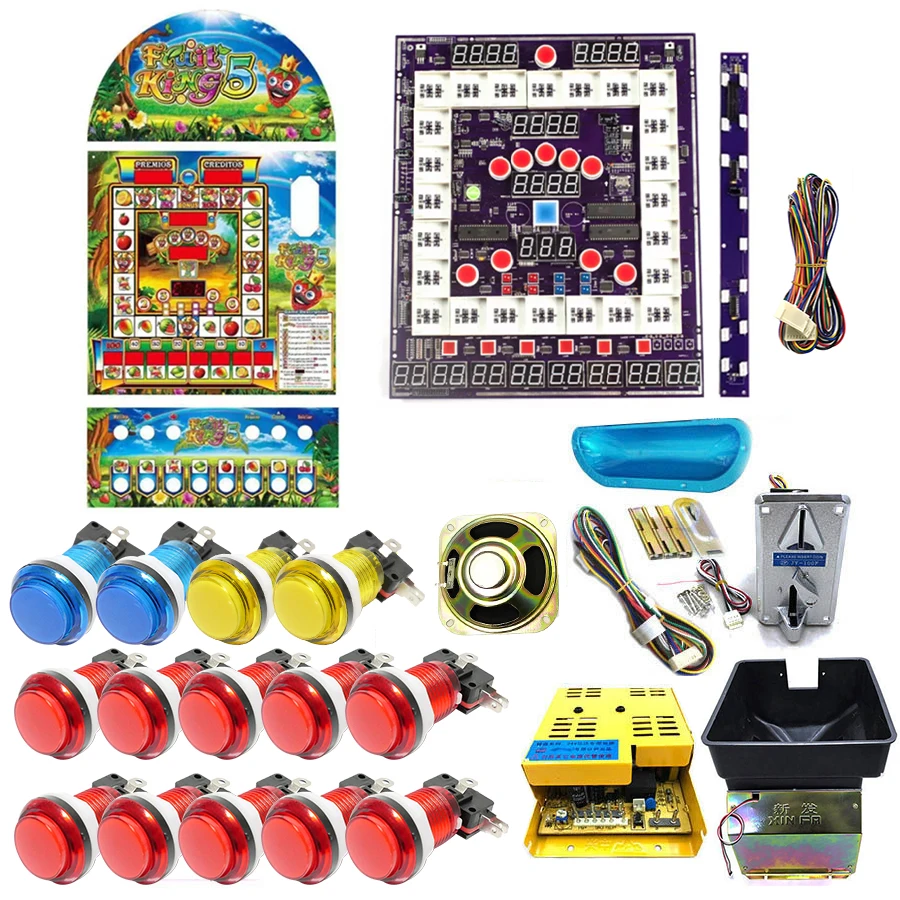 Fruit King 5 Arcade Gambling Machince Whole Kits Casino Game Accessory include Mainboard and arcylic