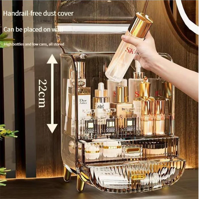 Desktop Cosmetic Storage Box Large Capacity Drawer Type Skincare Lipstick Organizer High Quality Transparent Jewelry Container images - 6