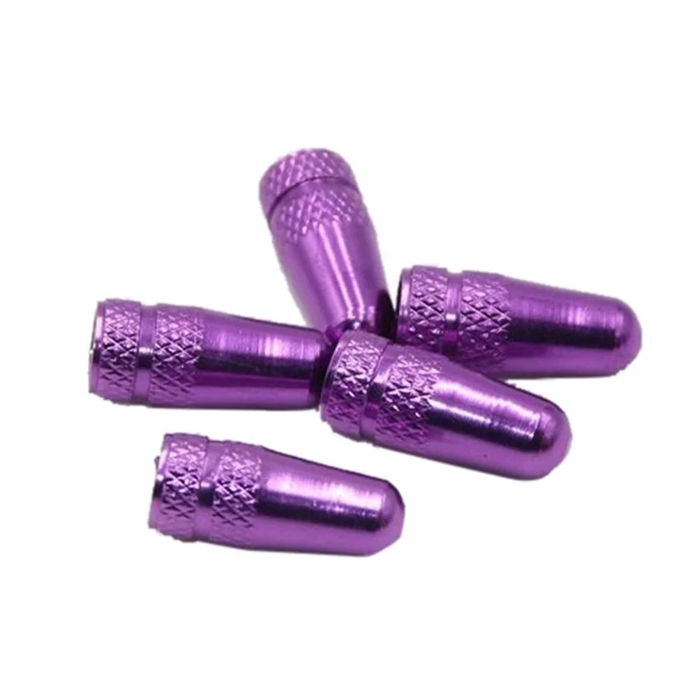 

4pcs Aluminum Alloy French Caps for MTB Road Bike Mountain Bike Tyre Air Caps Covers (Violet)