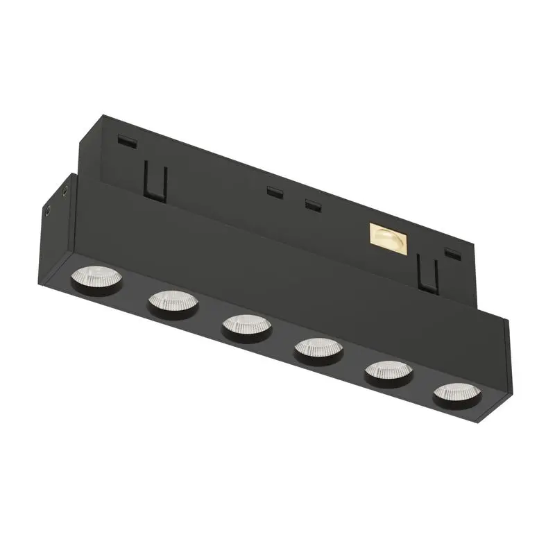 Трековый магнитный светильник LINER BLACK MASK MAGNETIC S15 48V 6W 36° CRI90 OSRAM Черный корпус L118mm