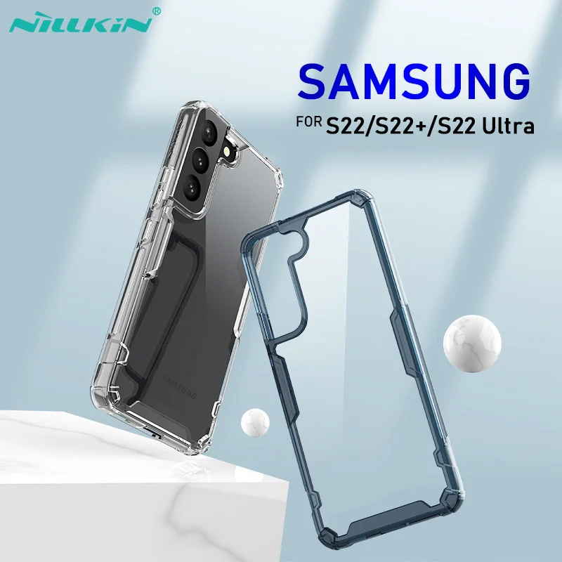 

NILLKIN For Samsung Galaxy S22 Ultra Case Camera Protective Case Nature TPU Pro Soft Silicon Thin Clear Cover For Galaxy S22/22+