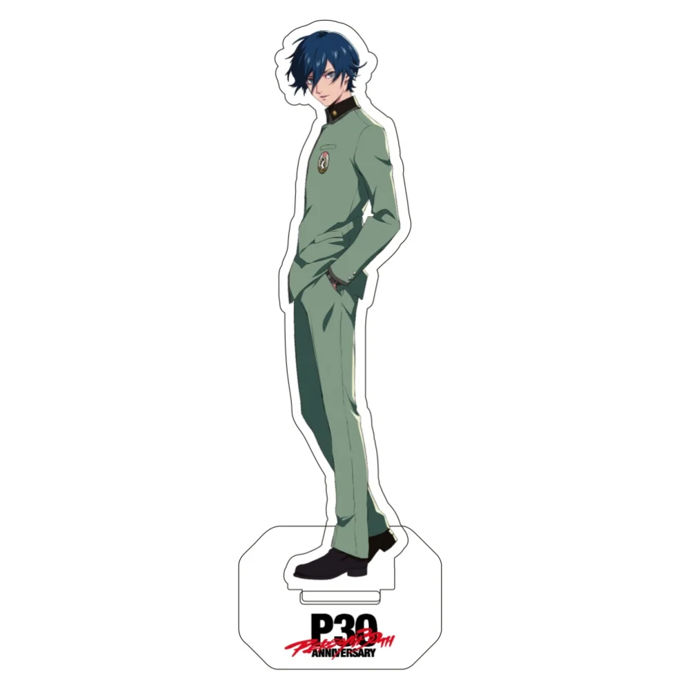 Фото Новинка 2026: Акриловая двусторонняя подставка-брелок Game Persona 30th, 15 см, с персонажами аниме (Джокер, Макото, Юки, Ю), декор для книжной полки, подарки №5