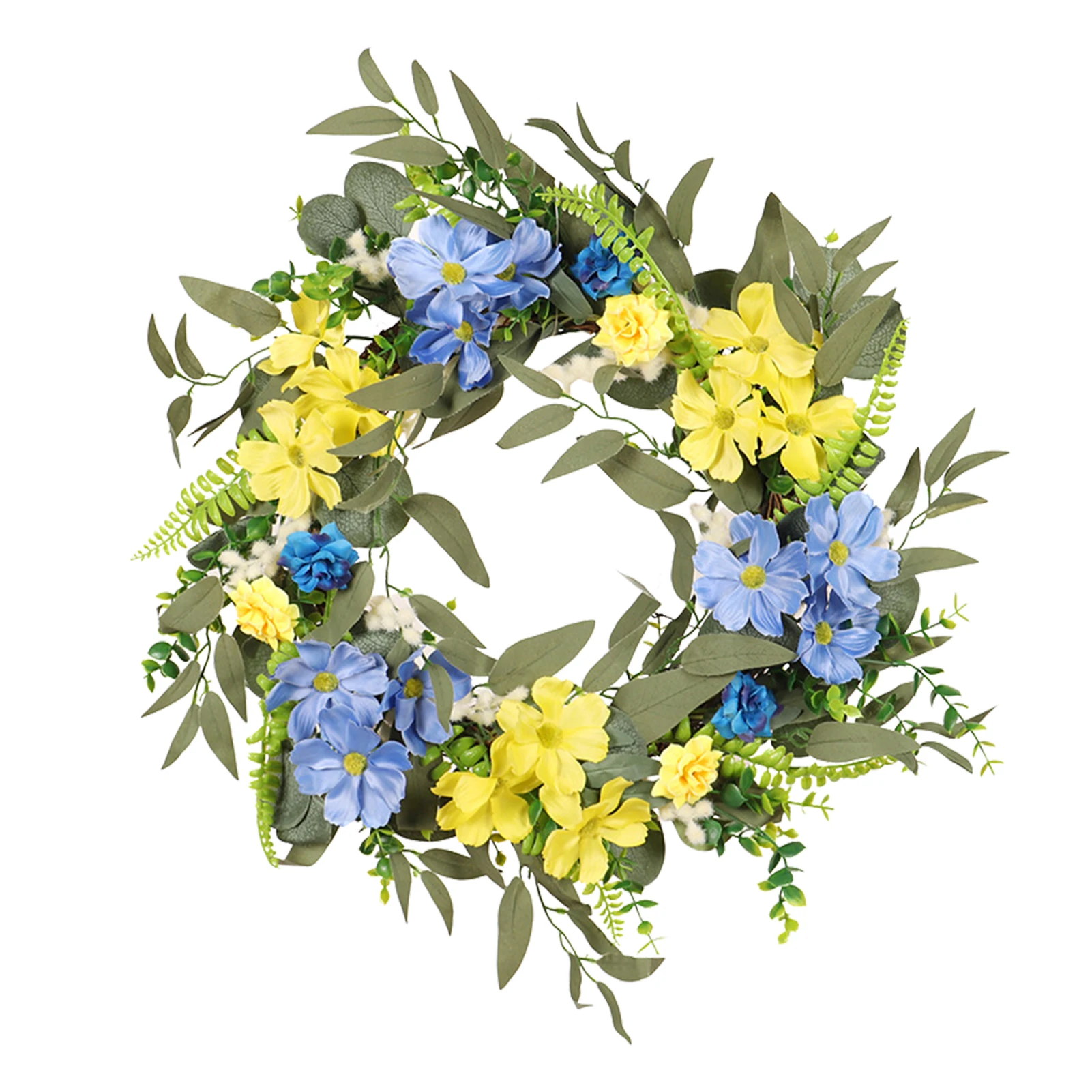 

Cosmos Spring Wreath For Front Door Summer Wreath Artificial Flowers Wicker Garland Farmhouse Decor Garland For Party Wedding