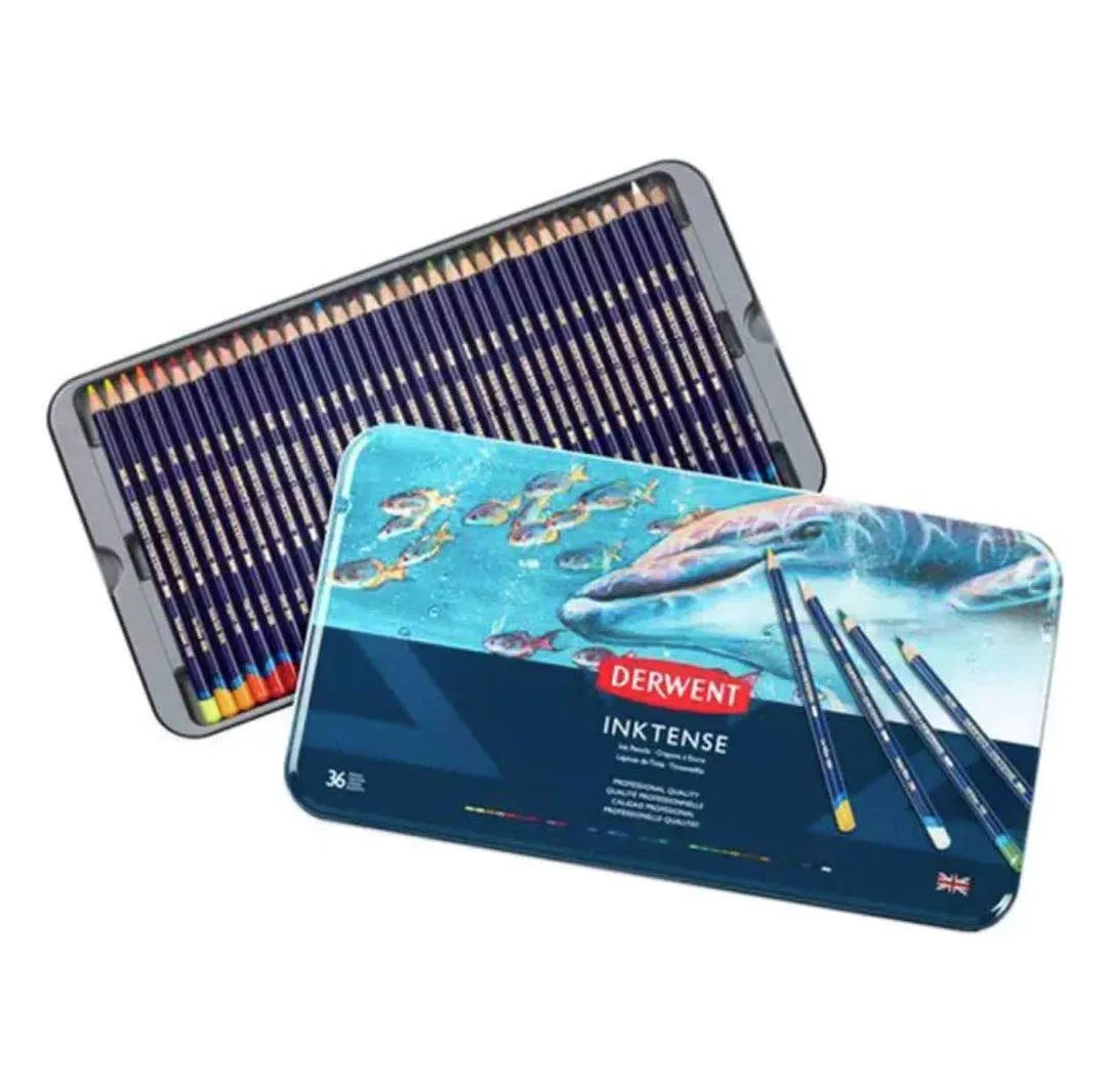 

36Professional inktense Color Pencils Coloured Drawing Pencil Set Art Supply of derwent ink and wash inktense Pencils