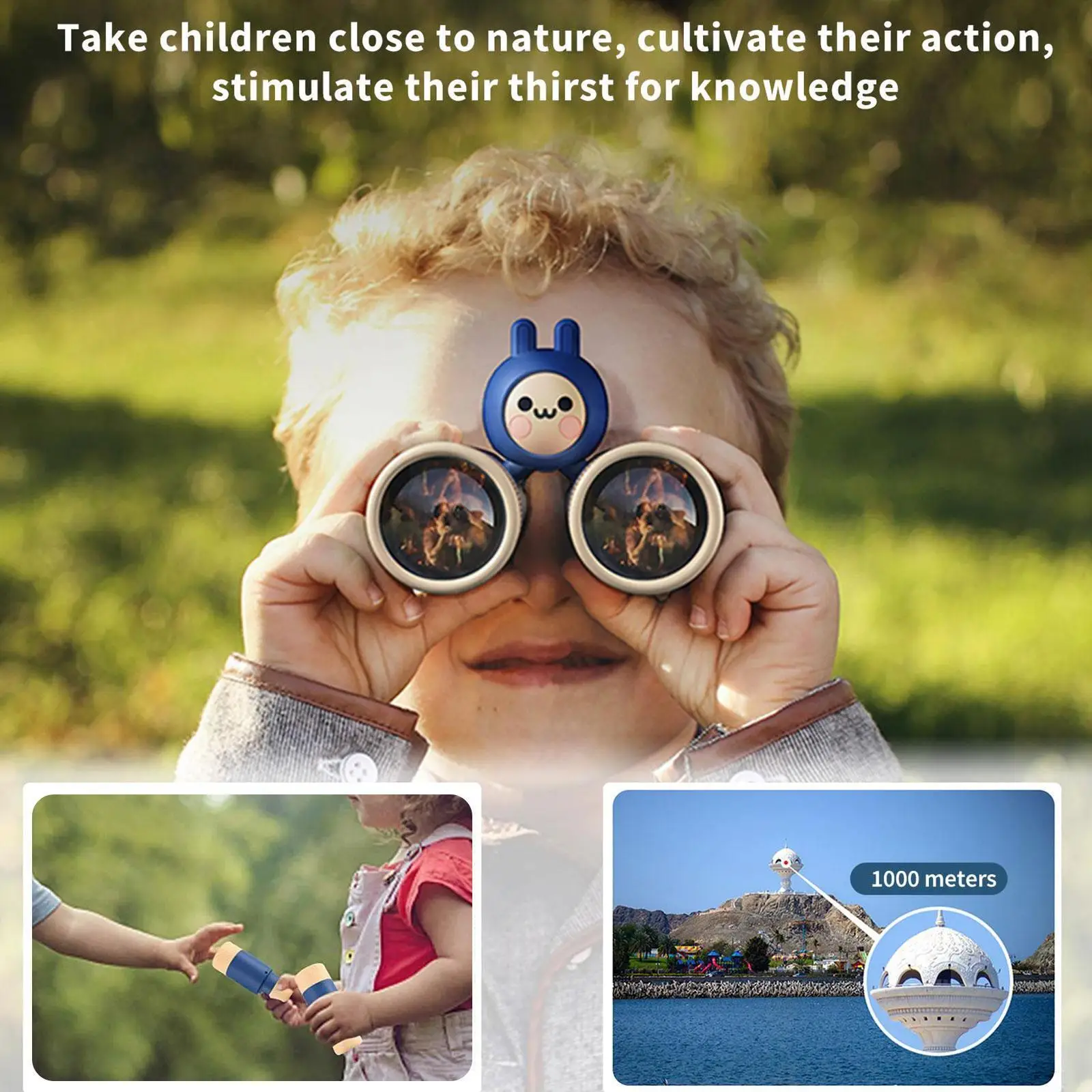 

Children's Cartoon Binoculars Mini Share Telescope Educational Single Toys Learning Telescope Detachable Science Kids Binoc K8k7