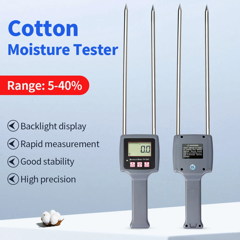 Портативный цифровой гигрометр TK100C прибор для измерения влажности хлопка