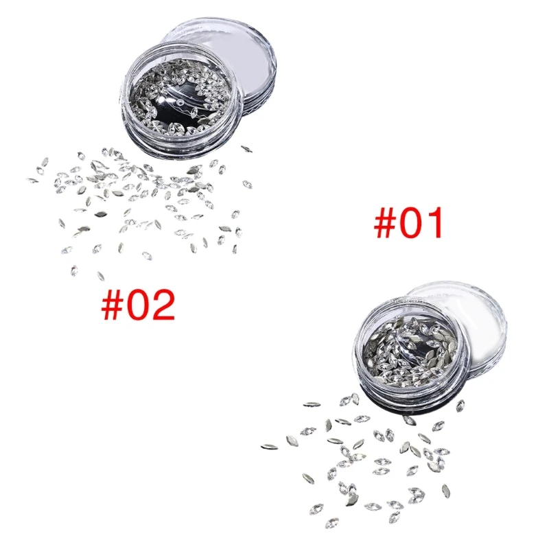 

50Pcs 3D Zircon Nails Jewelry DIY Manicure Decals Crystal Gems Art Tip
