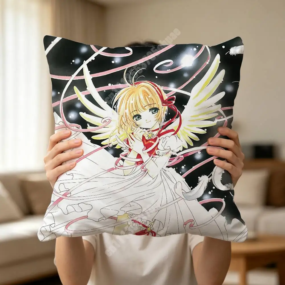 Фото Чехол для подушки C-Cardcaptor S-Sakura Kinomoto, уютный акцент для спальни, декор для студии №5