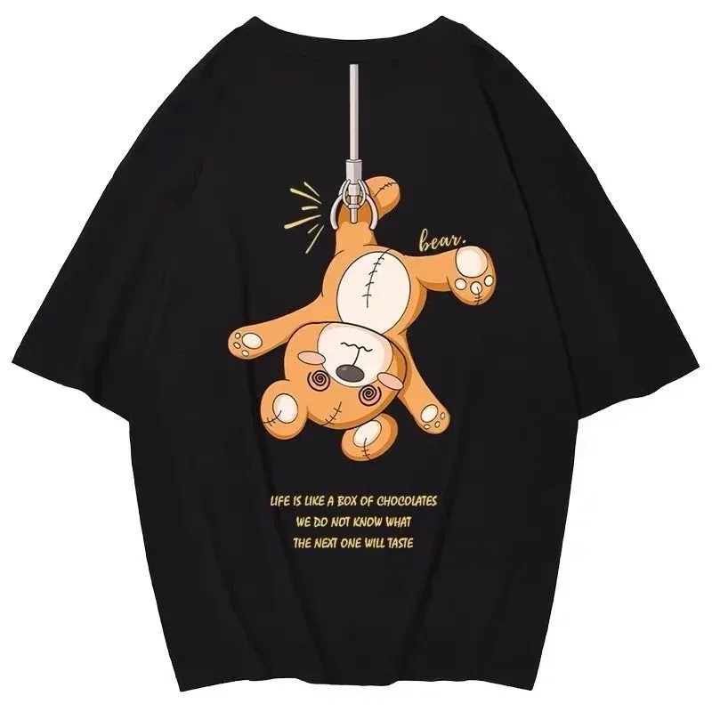 

Summer Fat oversize National Tide Short Sleeve T-shirt Men ins Tide Brand Trend Loose Couple Large Size Half Sleeve