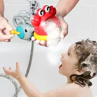 Children Baby Bathing Funny Toys Blowing Bubble Cute Cartoon Shark And Crab Swimming Bathtub Soap Machine Outdoor Toy Kids Gifts