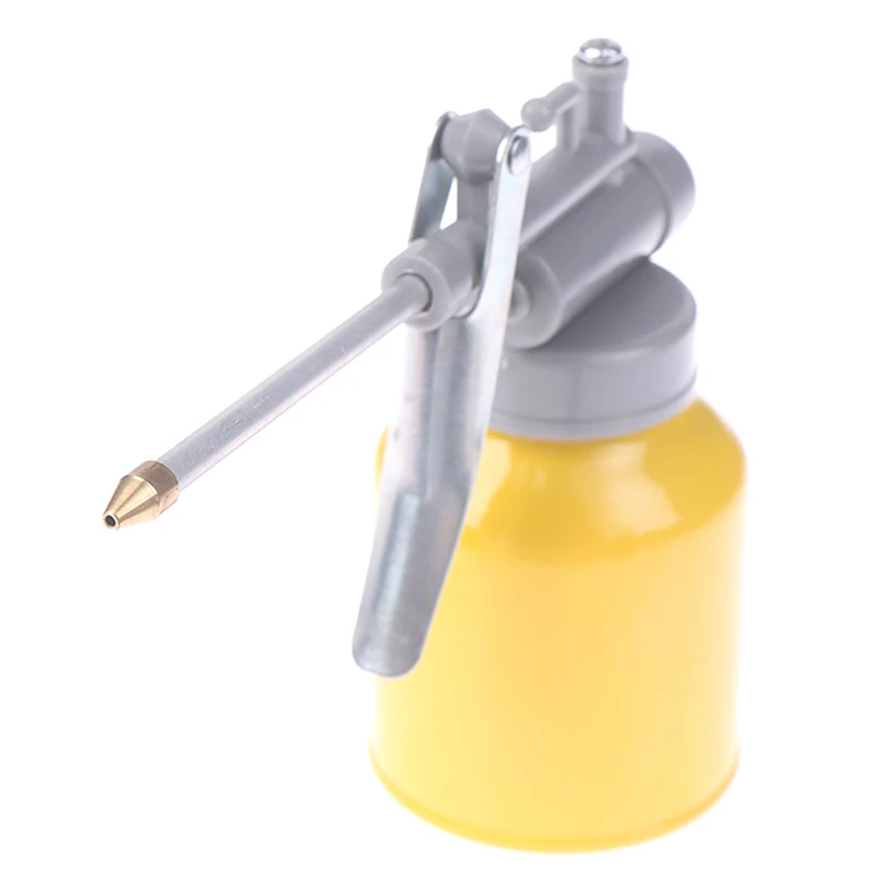 

1PC High Quality 250ml Oil Can Spout Thumb Pump Workshop Oiler High Pressure Pump Grease Gun Diameter(8CM/3.14Inches) Yellow New