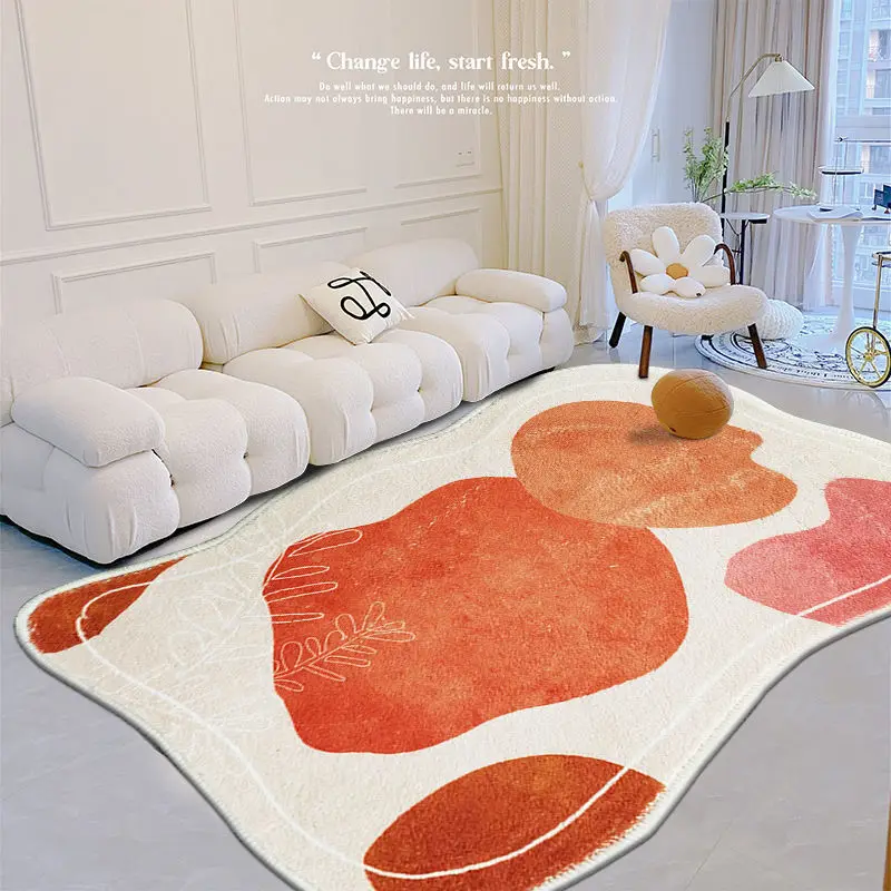 

rug Round Plush Carpets Living Room cute Kids Bedroom Decor girl Floor Mat Soft Anti-Slip ins Rug Decoration Home Bed Carpet