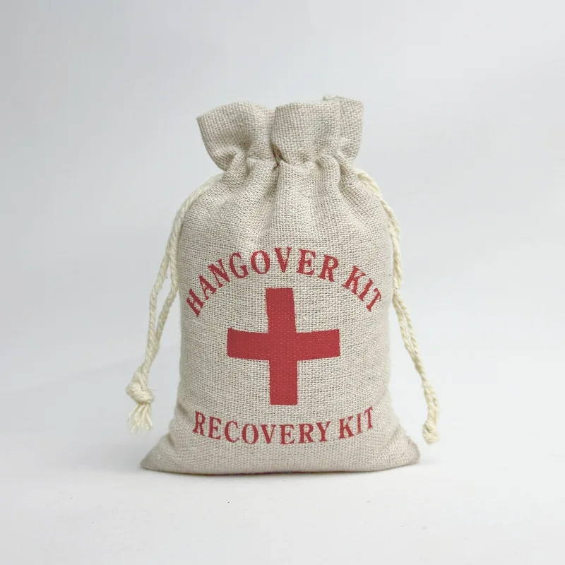 Пакеты HangoverKit хлопковый персонализированный Подарочный пакет для свадьбы 10x15 см