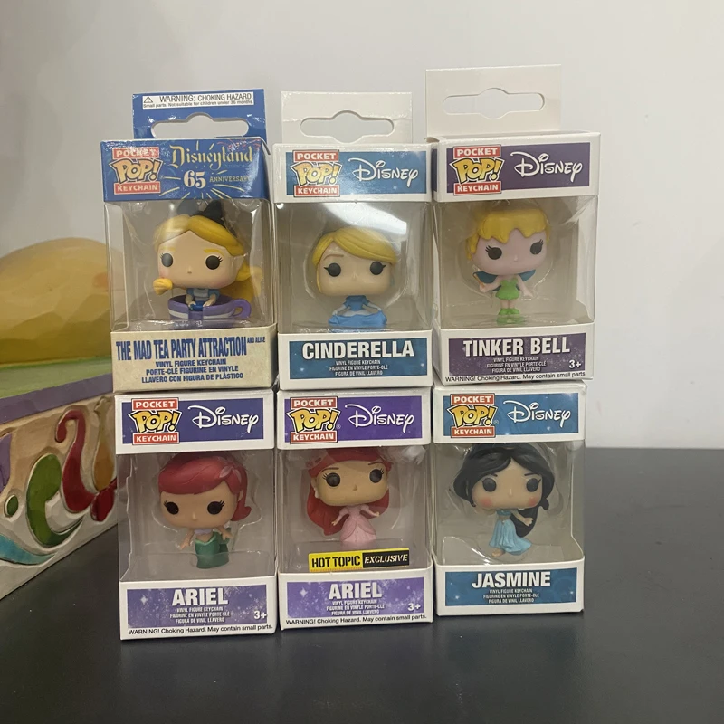 

Pocket Keychain Princess Cinderella Action Figure Collection Toys