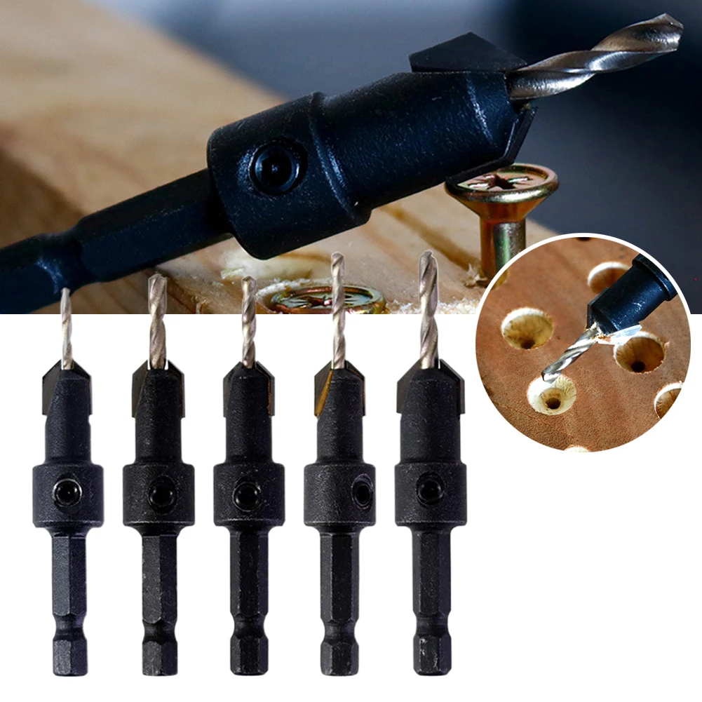 

1pc Woodworking Hex Shank Countersink Drill Bit Salad Drill Step Drill Bit Woodworking Tool Multi-Tool Tools For Mechanic