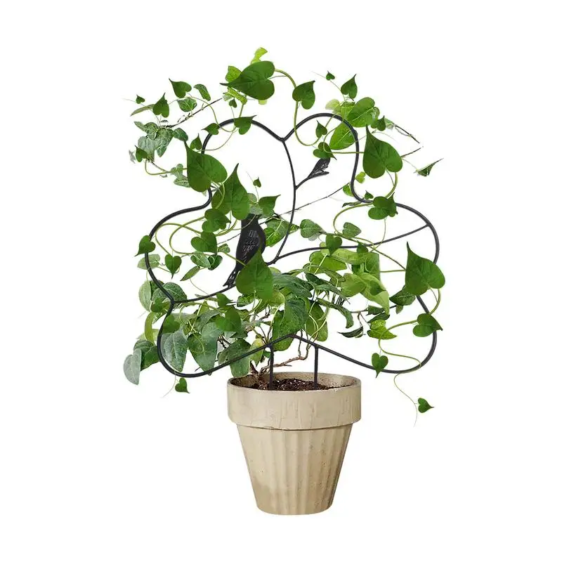 

Iron Garden Plant Support Stake Stand Heart-shaped Round Vine Climbing Rack Flower Plant Trellis Support Frame Metal Plant