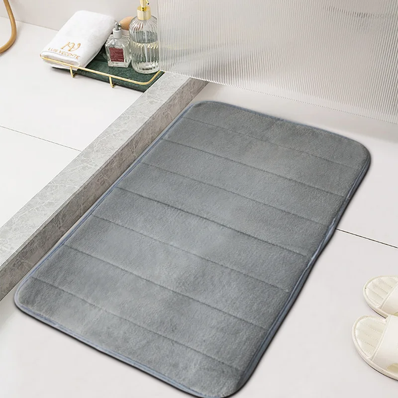 

Thickened Bath Mat Coral Velvet Bathroom Floor Mats Bathroom Absorbent Door Mats Into The Door Carpet