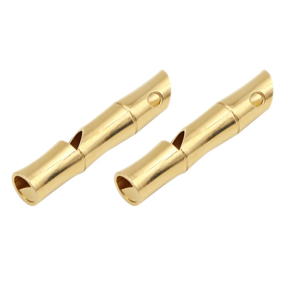 

2Pcs Outdoor Survival Whistles Portable Small Brass Whistles Sports Race Referee Whistles