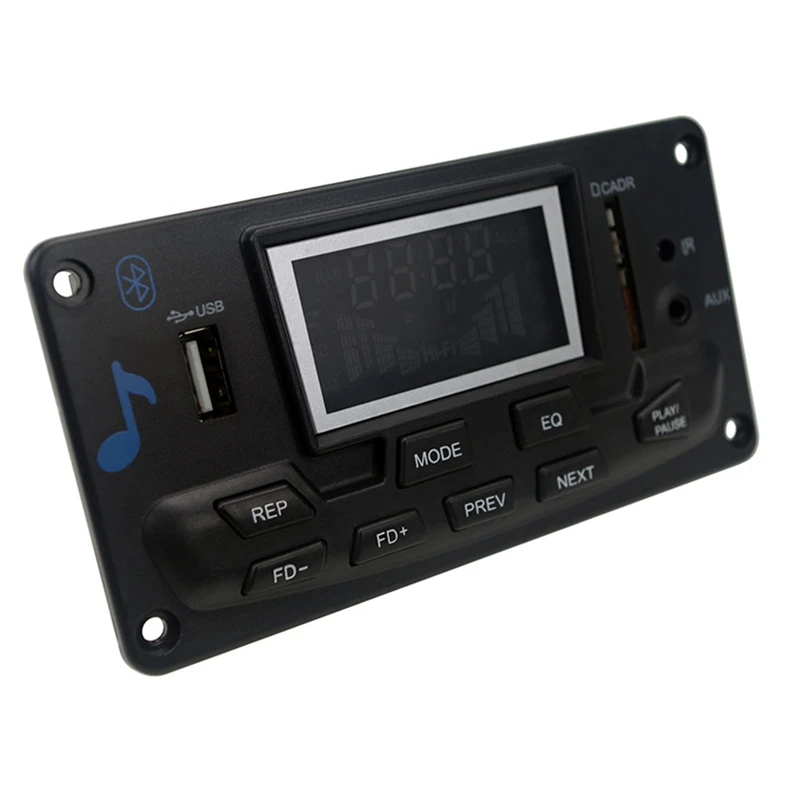 

Плата Bluetooth для декодирования звука, 12 В, Bluetooth APE декодирование MP3, аудио модуль без потерь, дисплей спектра, FM-радио