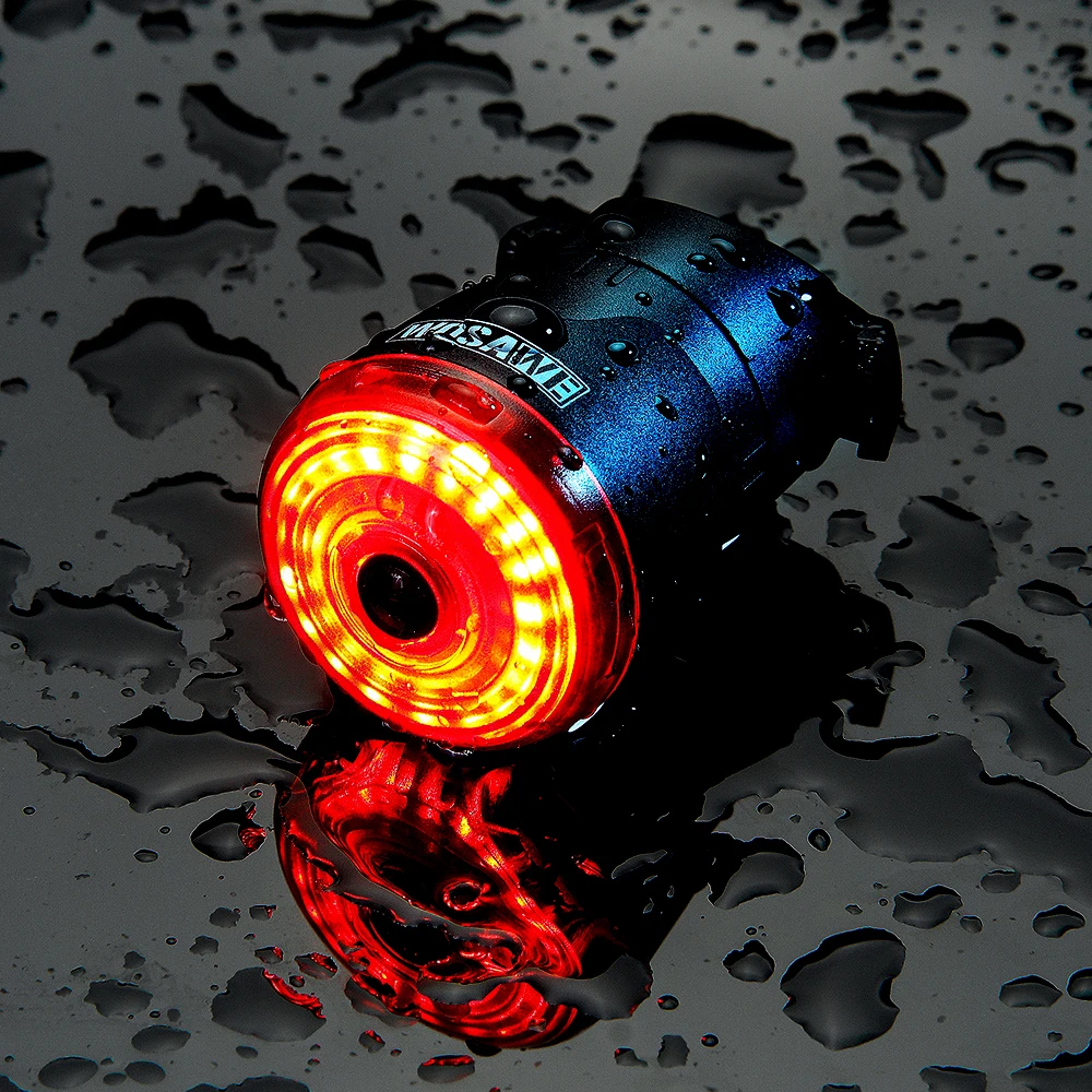 

WOSAWE Bicycle Taillight Smart Rear Light Auto Start Stop MTB Bike LED Light Waterproof Cycling Rear Lights Rechargeable IPX6