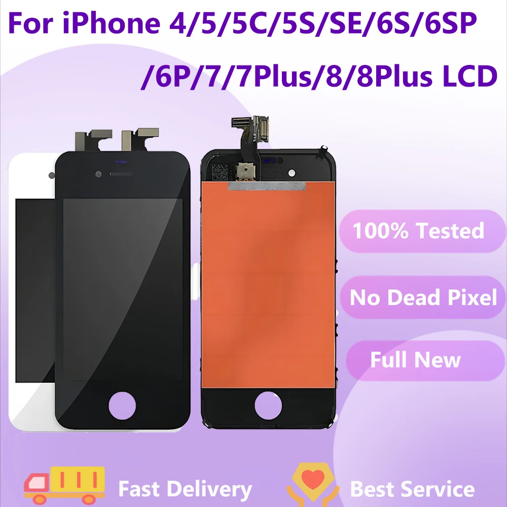 100% Tested High Quality For iPhone 4 5 5S 5C 5E 6 7 8 Plus Touch Screen Digitizer Assembly Replacement for X XS  XR XsMax