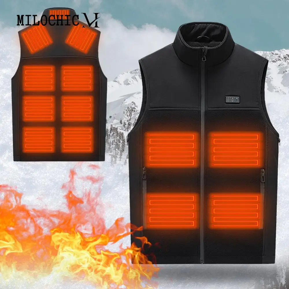 

Men Women Electric Heated Jackets 3 Heat Levels Heated Vest Sportswear Heated Coat Warm Smart Heated Jacket 13 Heated Vest Zones