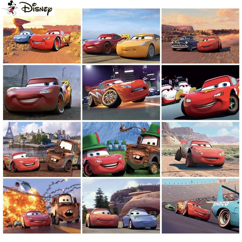 

Картина «Стразы Диснея», алмазная вышивка с кристаллами, «сделай сам», рисунок «Мультяшные автомобили», узор для вышивки крестиком, вышивка