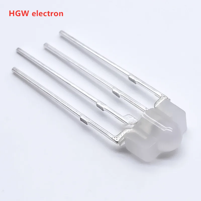 25PCS 3mm RGB led diffused 4-PIN multicolor dip 2.6*3.5*6.5mm common anode full color light diode For Keyboard F3 RBG 4pin