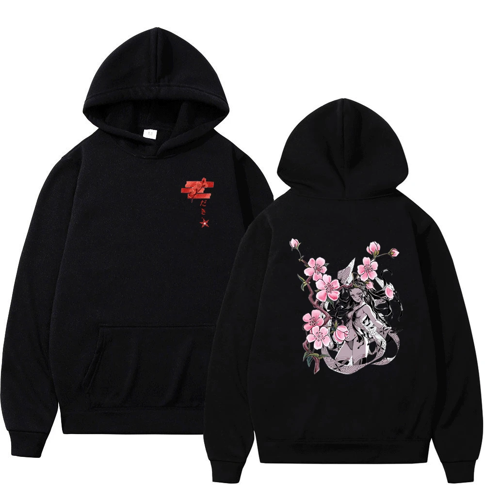 

Japanese Anime Demon Slayer Kimetsu No Yaiba Sweatshirts Men Women Casual Loose Hoodies Oversize Streetwear Fleece Pullover Coat