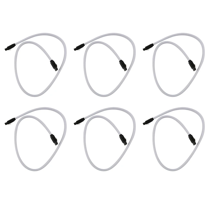 

6x50 см SATA 3,0 III SATA3 7Pin кабель для передачи данных 6 ГБ/сек. SSD кабели для жесткого диска шнур для передачи данных с нейлоновым покрытием премиум-в...